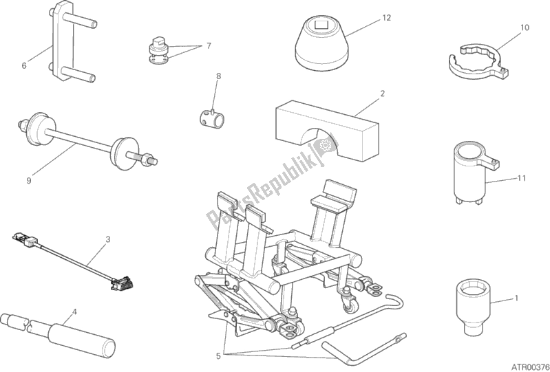 All parts for the 01b - Workshop Service Tools of the Ducati Multistrada 950 Touring USA 2018